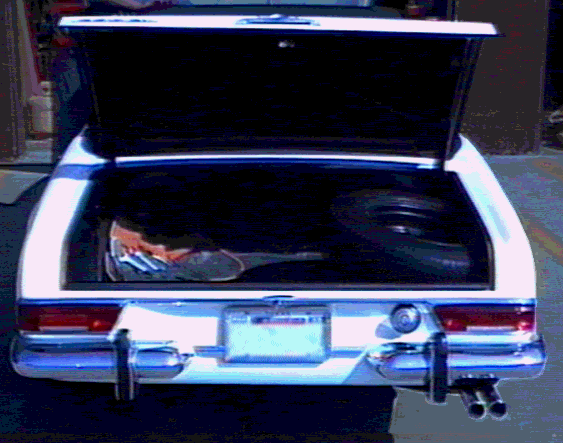 View of trunk of 1965 Mercedes Benz 230SL